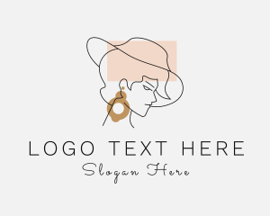 Jeweler - Woman Hat Jewelry logo design