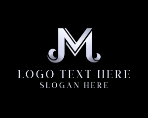Metallic Luxury Hotel Logo
