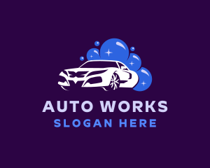 Auto Wash Cleaning logo design