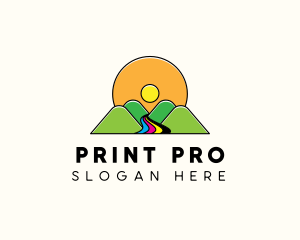 Printer - Printing River Mountain logo design