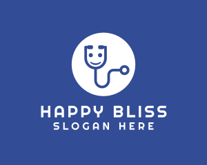 Happy Medical Stethoscope logo design