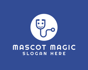 Happy Medical Stethoscope logo design