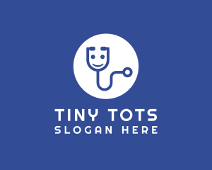 Pediatrics - Happy Medical Stethoscope logo design
