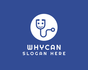 Pediatrician - Happy Medical Stethoscope logo design