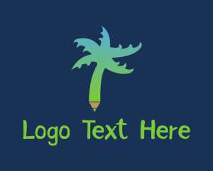 Learning Center - Tropical Tree Pen logo design