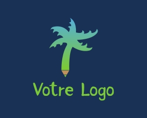 Writing - Tropical Tree Pen logo design