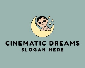 Cute Nighttime Baby logo design