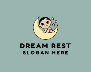 Nap - Cute Nighttime Baby logo design