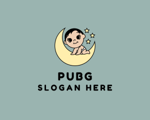 Moon - Cute Nighttime Baby logo design