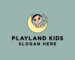 Cute Nighttime Baby logo design