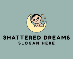 Cute Nighttime Baby logo design