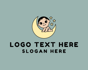 Cute Nighttime Baby Logo