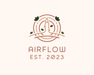 Flower Nature Candle logo design