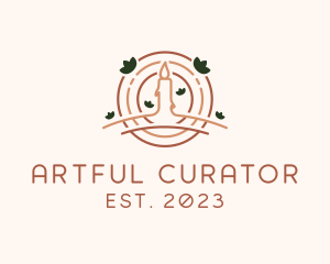 Flower Nature Candle logo design