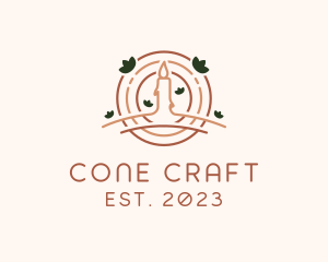 Flower Nature Candle logo design