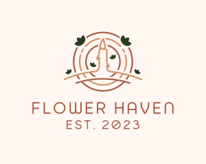 Flower Nature Candle logo design