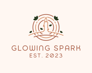 Flower Nature Candle logo design