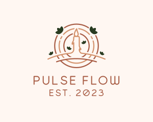 Flower Nature Candle logo design