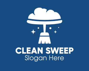 Cloud Broom Cleaning  logo design