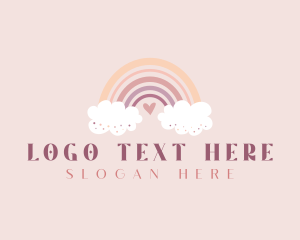 Toy Store - Cute Rainbow Cloud logo design