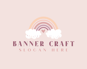 Cute Rainbow Cloud logo design