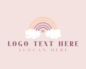 Cute Rainbow Cloud Logo