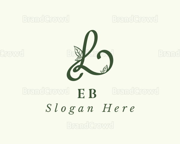 Organic Leaves Letter L Logo