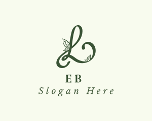 Wedding - Organic Leaves Letter L logo design