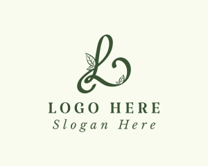 Scent - Organic Leaves Letter L logo design