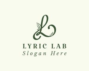 Organic Leaves Letter L logo design