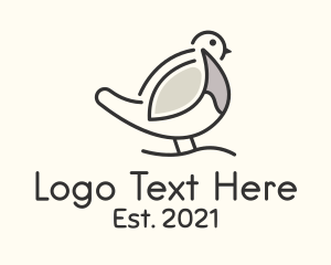 Plaza - Gray Robin Bird logo design