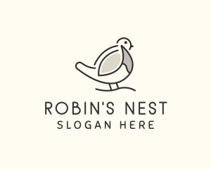 Wild Robin Bird logo design