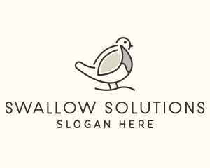 Swallow - Wild Robin Bird logo design