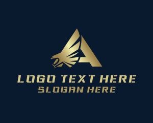 College - Eagle Aviation Letter A logo design