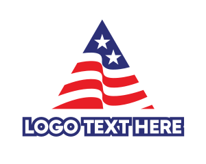 President - USA Flag Triangle logo design