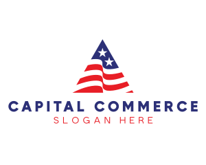 Washington - USA Flag Triangle logo design