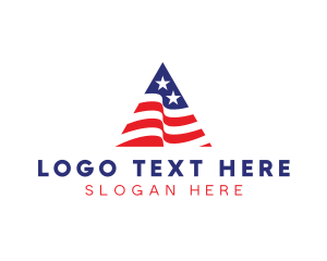 President - USA Flag Triangle logo design