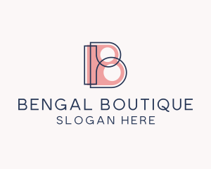 Retro Fashion Boutique Letter B logo design