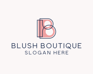 Retro Fashion Boutique Letter B logo design