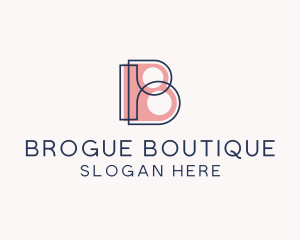 Retro Fashion Boutique Letter B logo design