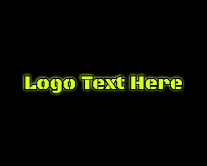 Text - Military Neon Glow logo design