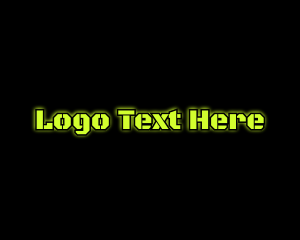 Military Neon Glow Text  Logo