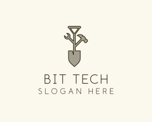 Garden Shovel Tools logo design