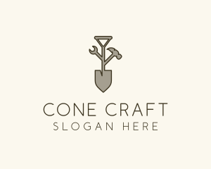 Garden Shovel Tools logo design