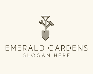 Garden Shovel Tools logo design