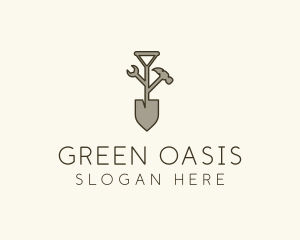 Garden Shovel Tools logo design