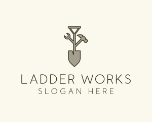 Garden Shovel Tools logo design