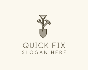 Garden Shovel Tools logo design