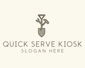 Garden Shovel Tools logo design