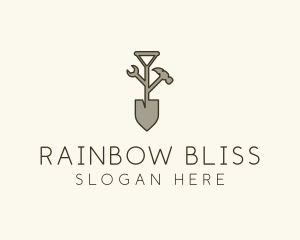 Garden Shovel Tools logo design